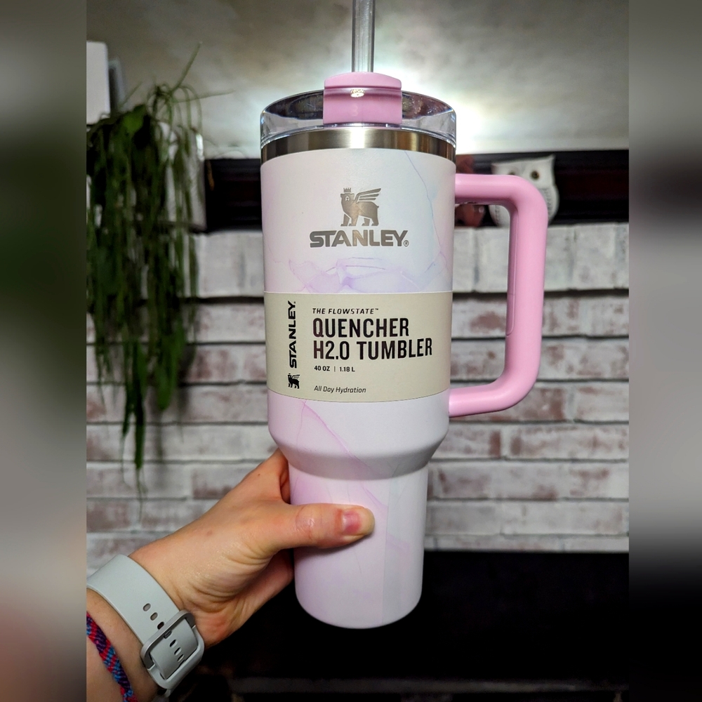 !LAST CALL! NWT Rare Stanley Tie Dye Tulle 40 oz Pink Cup with Handle